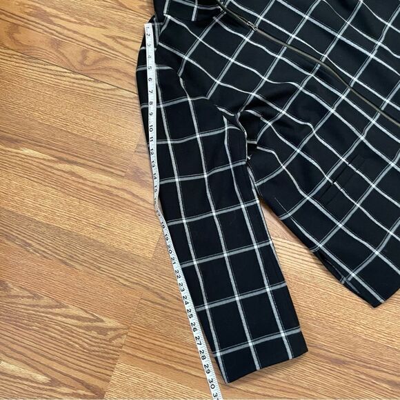 J. Jill Monochrome Checkered Bomber Jacket - Picture 10 of 12